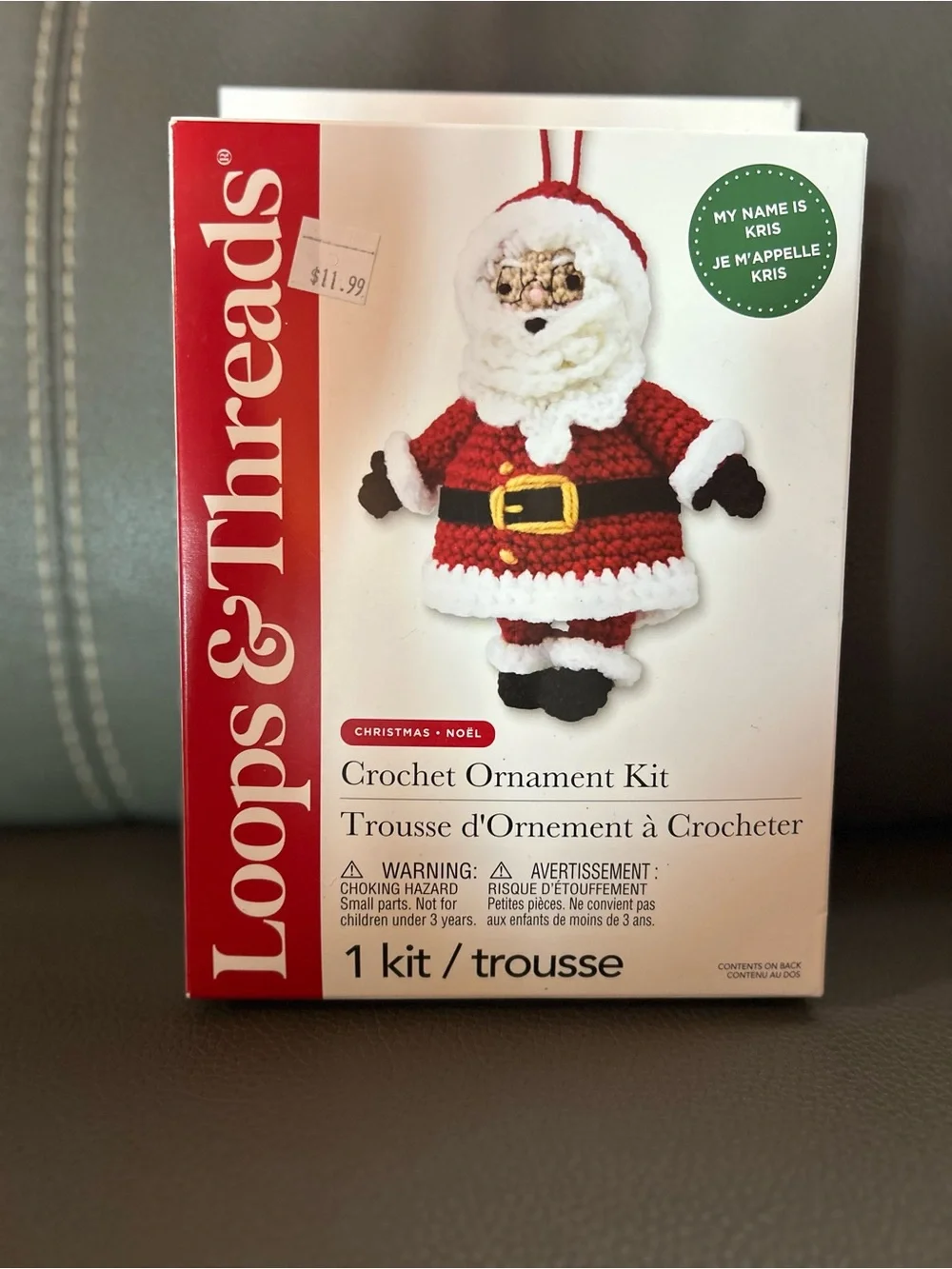 Loops & Threads Red Santa Crochet Ornament Kit #1